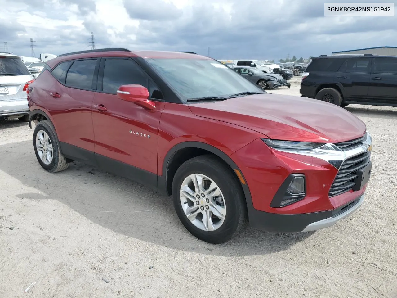 2022 Chevrolet Blazer 2Lt VIN: 3GNKBCR42NS151942 Lot: 70972884