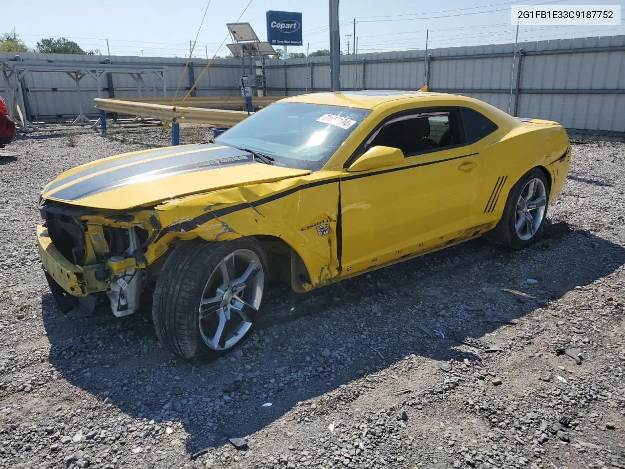 2012 Chevrolet Camaro Lt VIN: 2G1FB1E33C9187752 Lot: 71657194