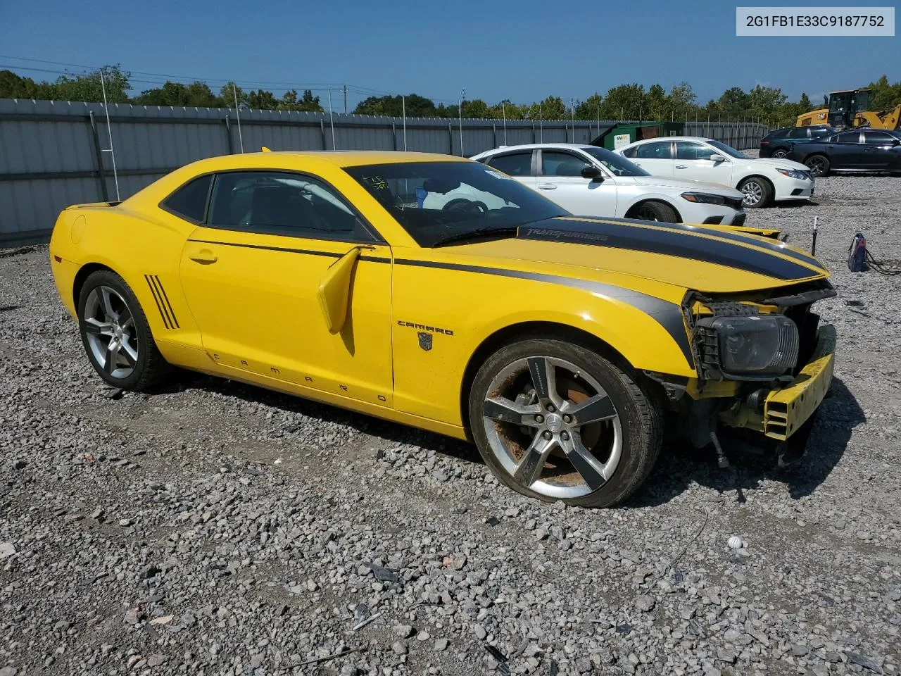 2012 Chevrolet Camaro Lt VIN: 2G1FB1E33C9187752 Lot: 71657194