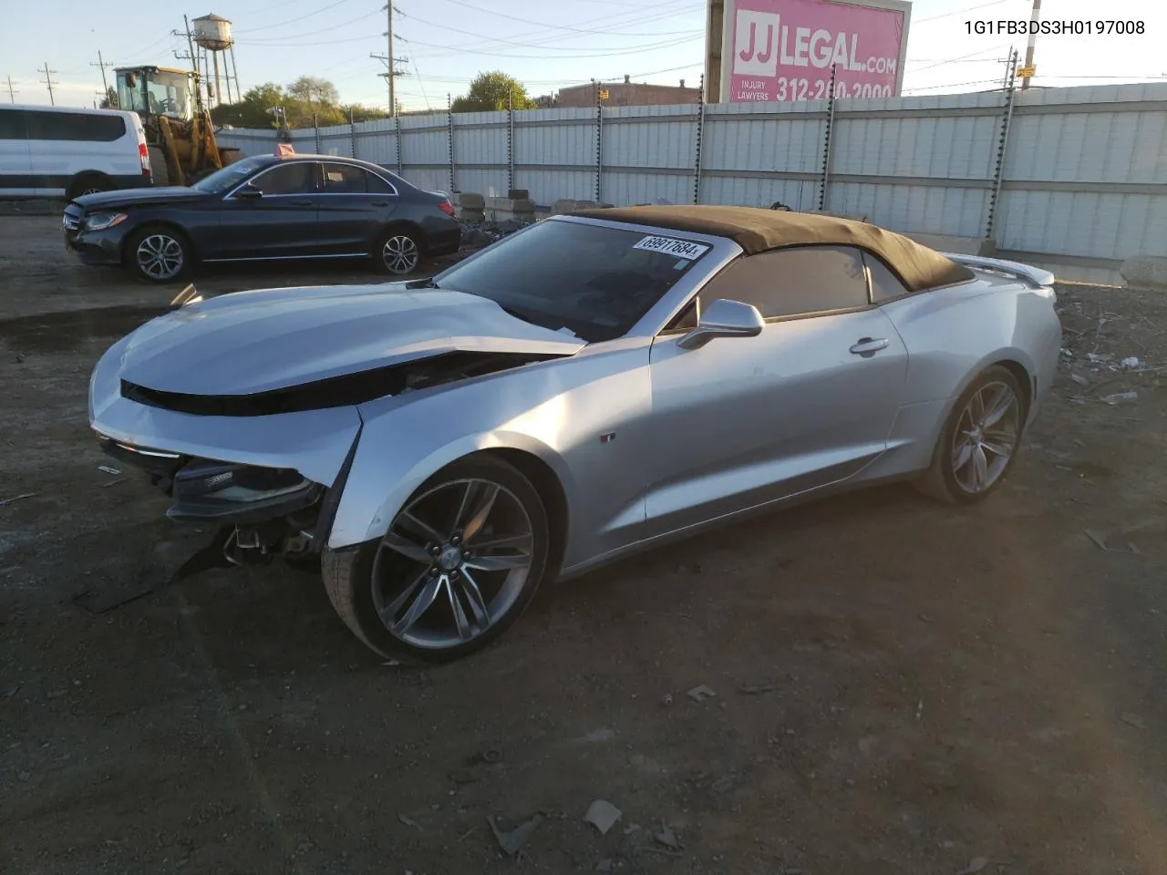 2017 Chevrolet Camaro Lt VIN: 1G1FB3DS3H0197008 Lot: 69917684