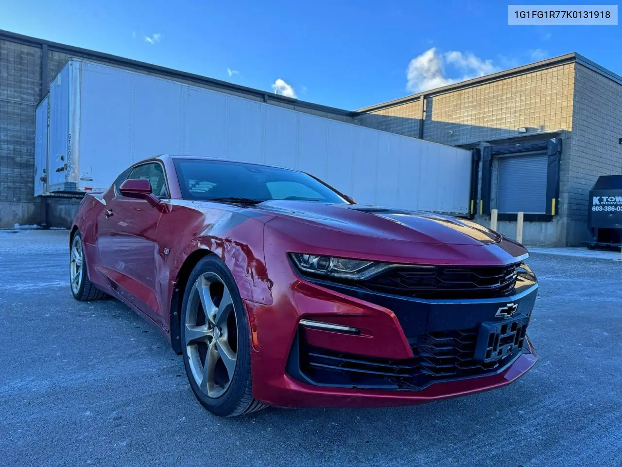 1G1FG1R77K0131918 2019 Chevrolet Camaro Ss