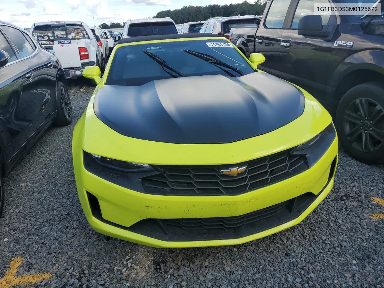 1G1FB3DS3M0125672 2021 Chevrolet Camaro Ls