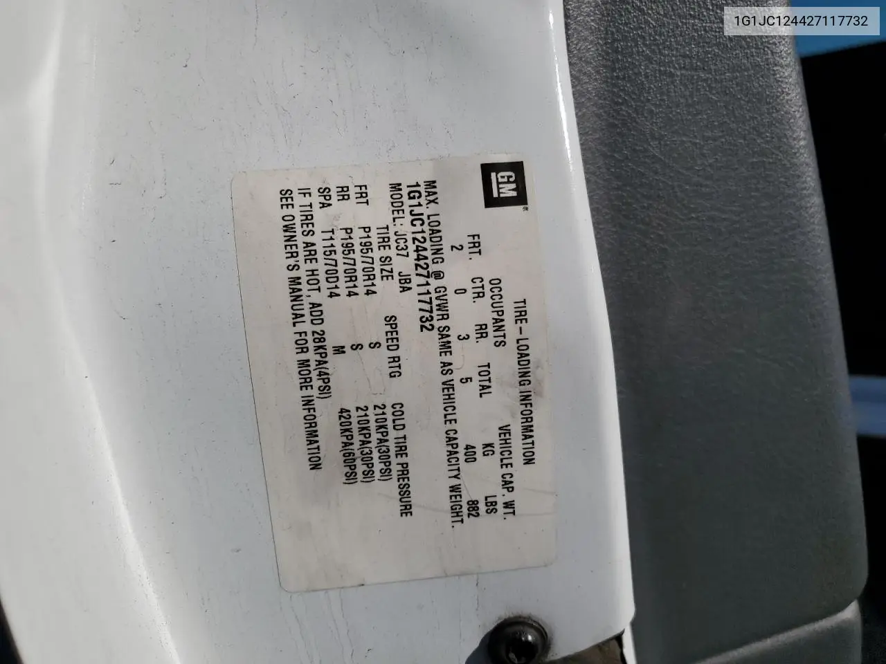 1G1JC124427117732 2002 Chevrolet Cavalier