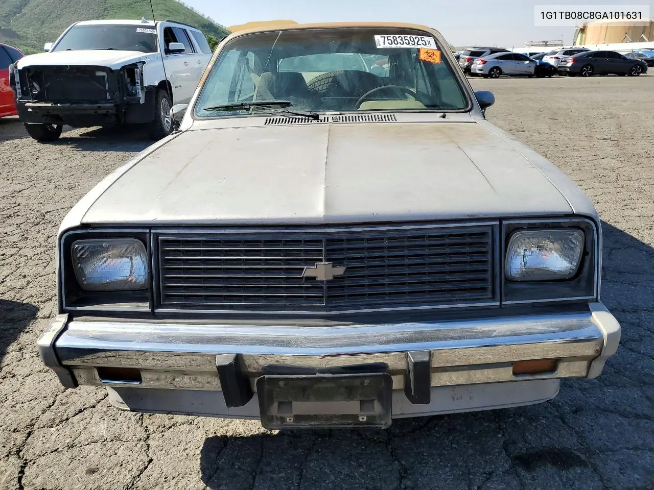 1986 Chevrolet Chevette Cs VIN: 1G1TB08C8GA101631 Lot: 75835925