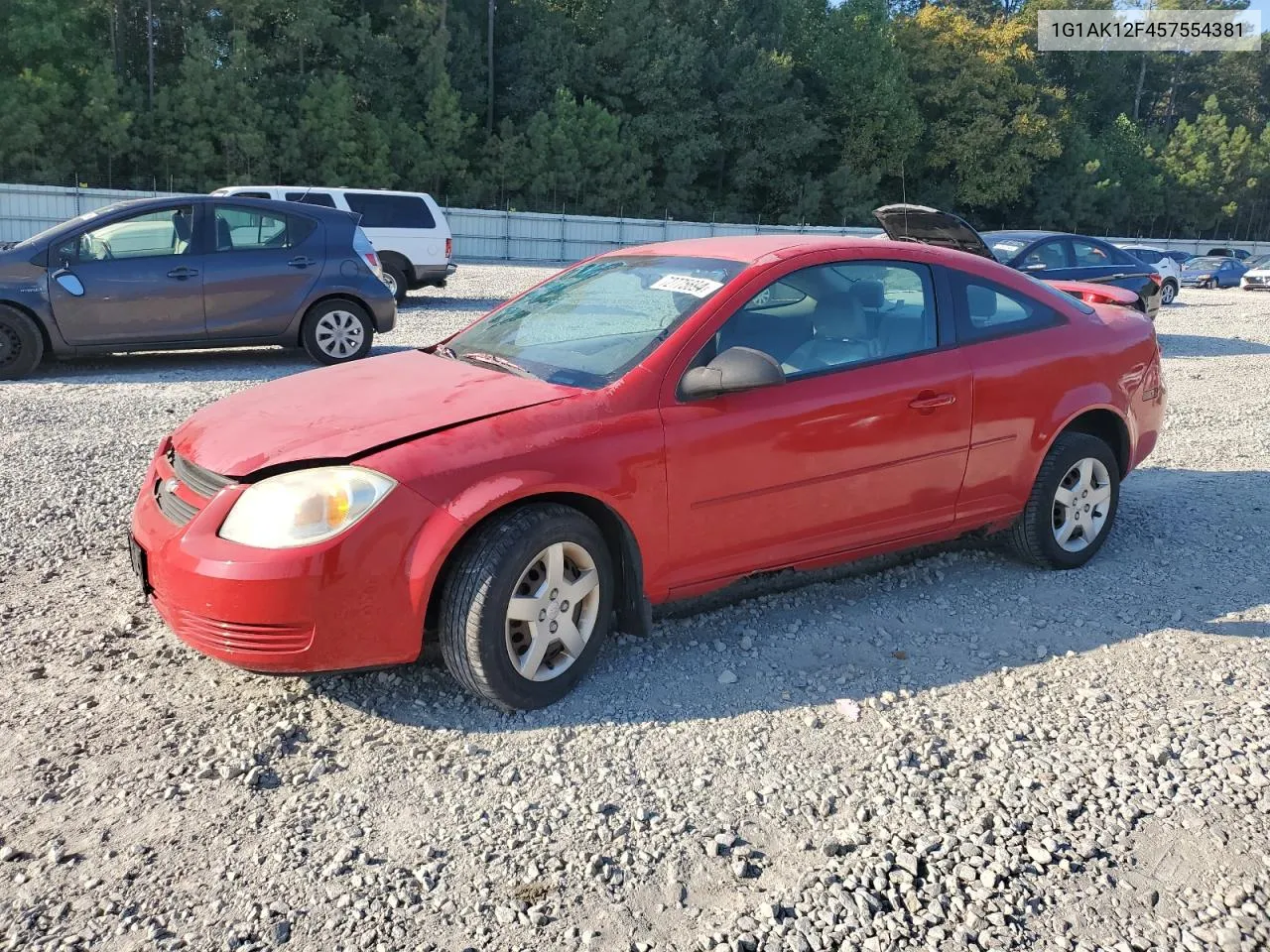 2005 Chevrolet Cobalt VIN: 1G1AK12F457554381 Lot: 72775694