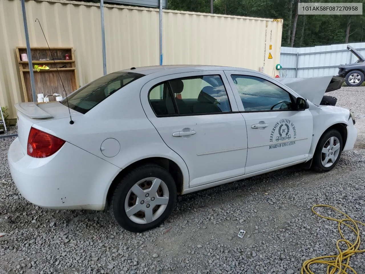 2008 Chevrolet Cobalt Ls VIN: 1G1AK58F087270958 Lot: 67743124