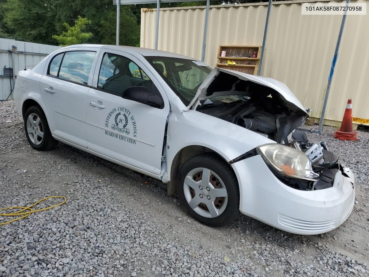 2008 Chevrolet Cobalt Ls VIN: 1G1AK58F087270958 Lot: 67743124