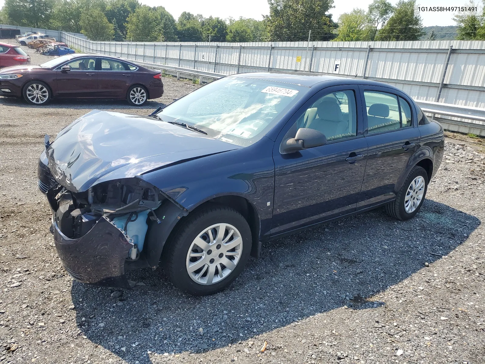 2009 Chevrolet Cobalt Ls VIN: 1G1AS58H497151491 Lot: 65946794