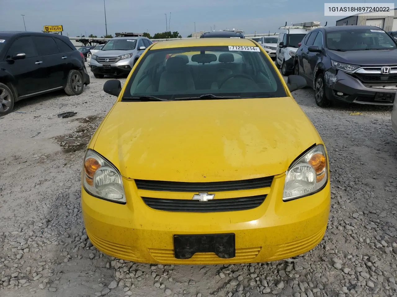 2009 Chevrolet Cobalt Ls VIN: 1G1AS18H897240022 Lot: 71251514