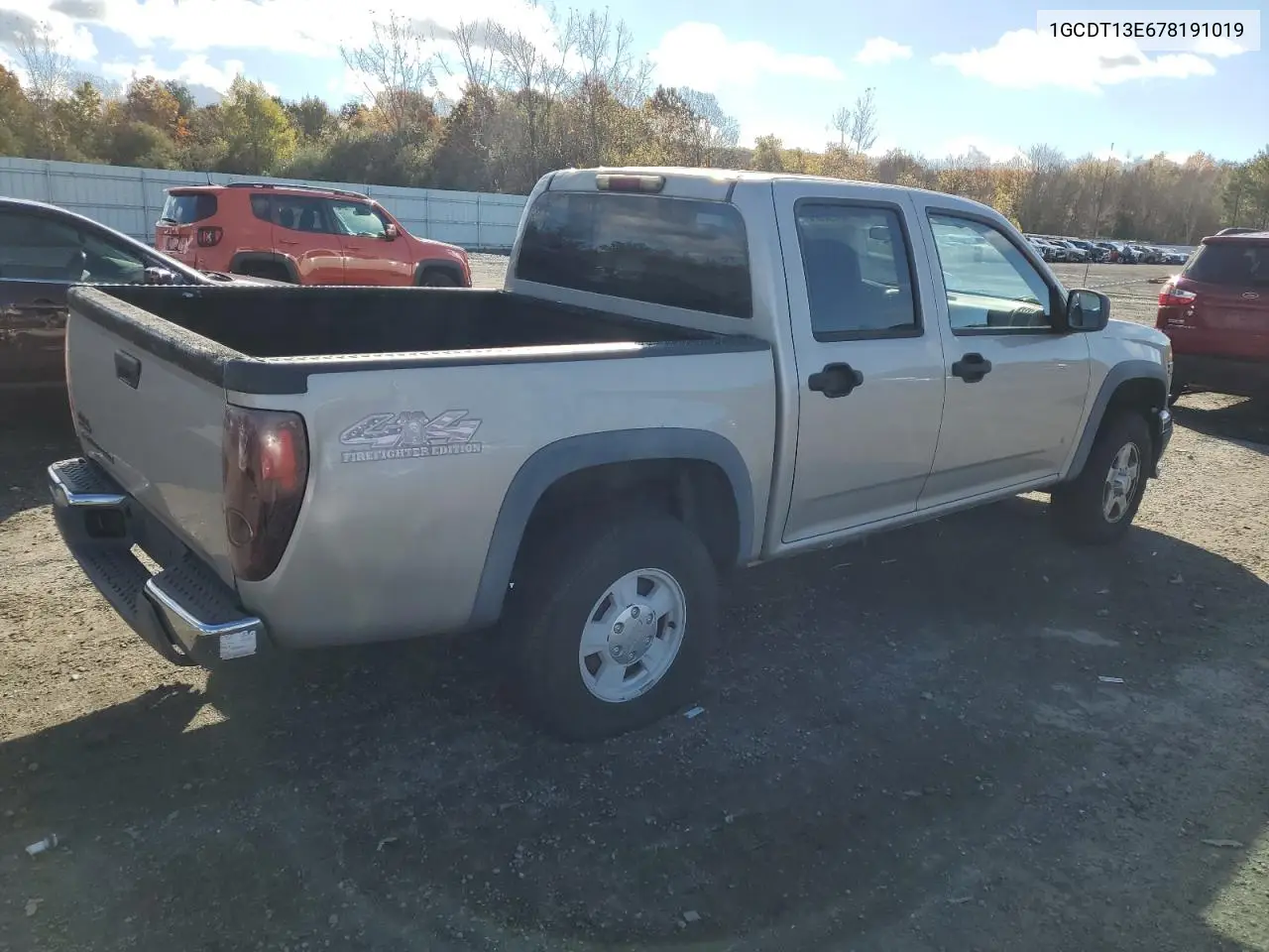 1GCDT13E678191019 2007 Chevrolet Colorado