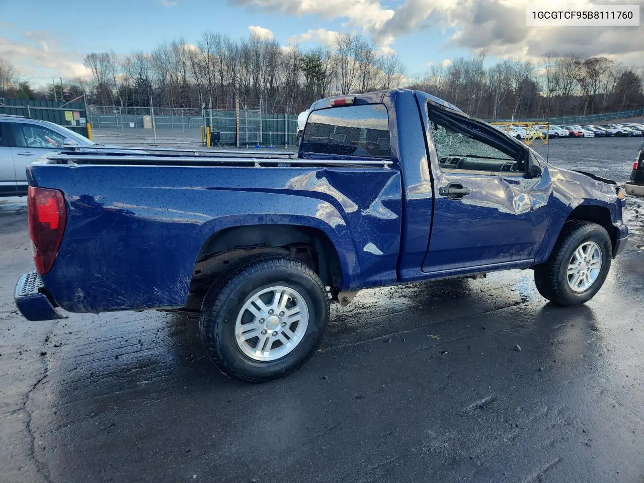 1GCGTCF95B8111760 2011 Chevrolet Colorado Lt