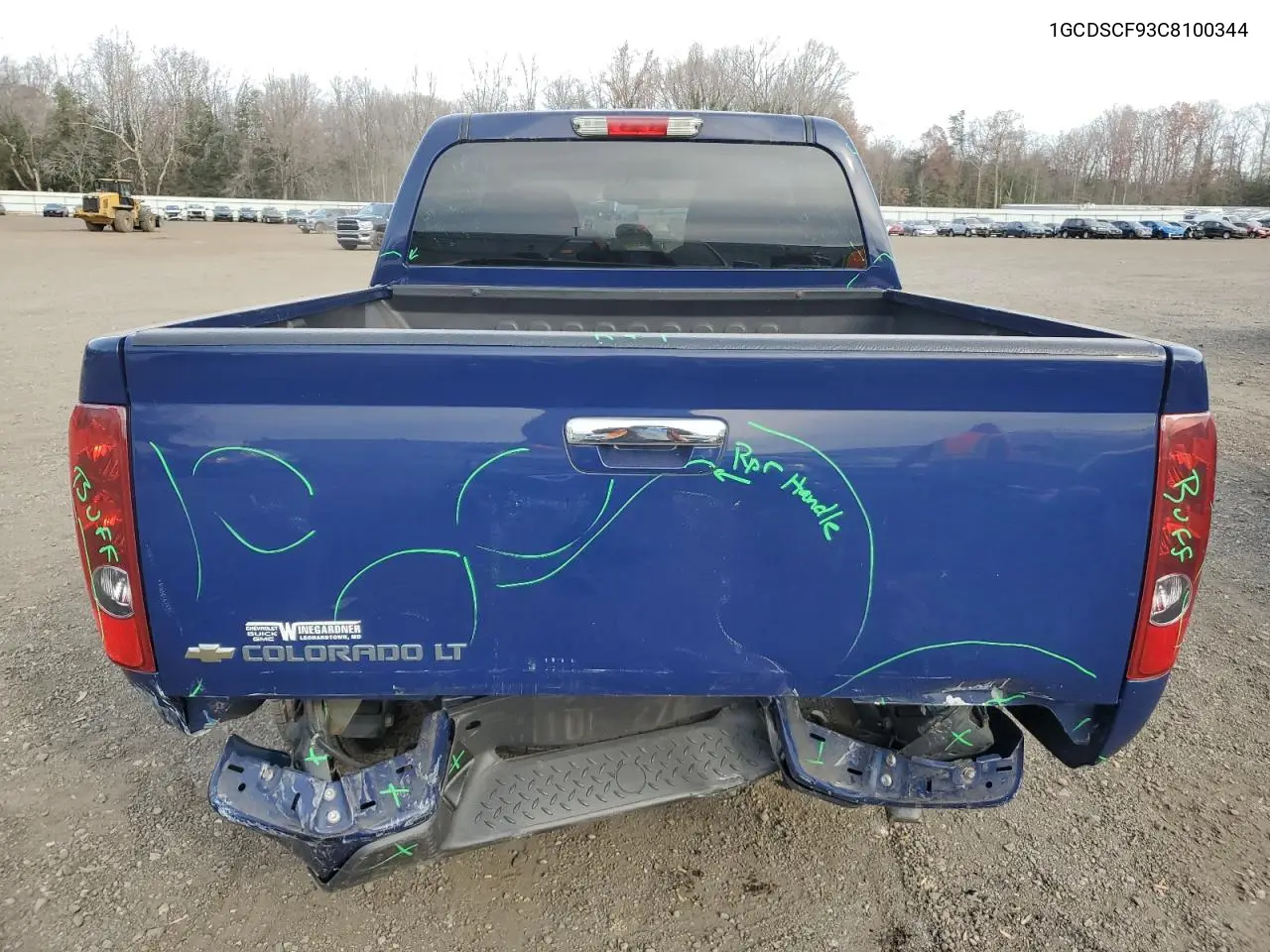 1GCDSCF93C8100344 2012 Chevrolet Colorado Lt