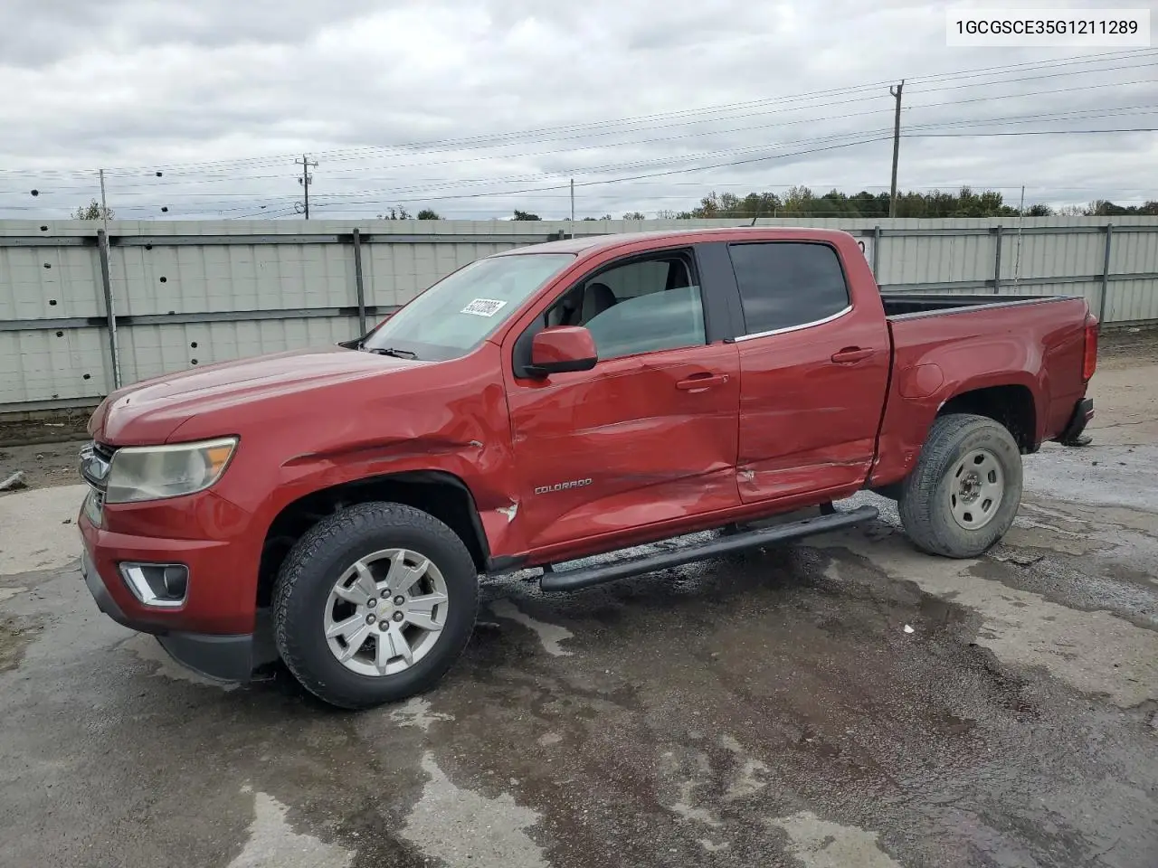 1GCGSCE35G1211289 2016 Chevrolet Colorado Lt