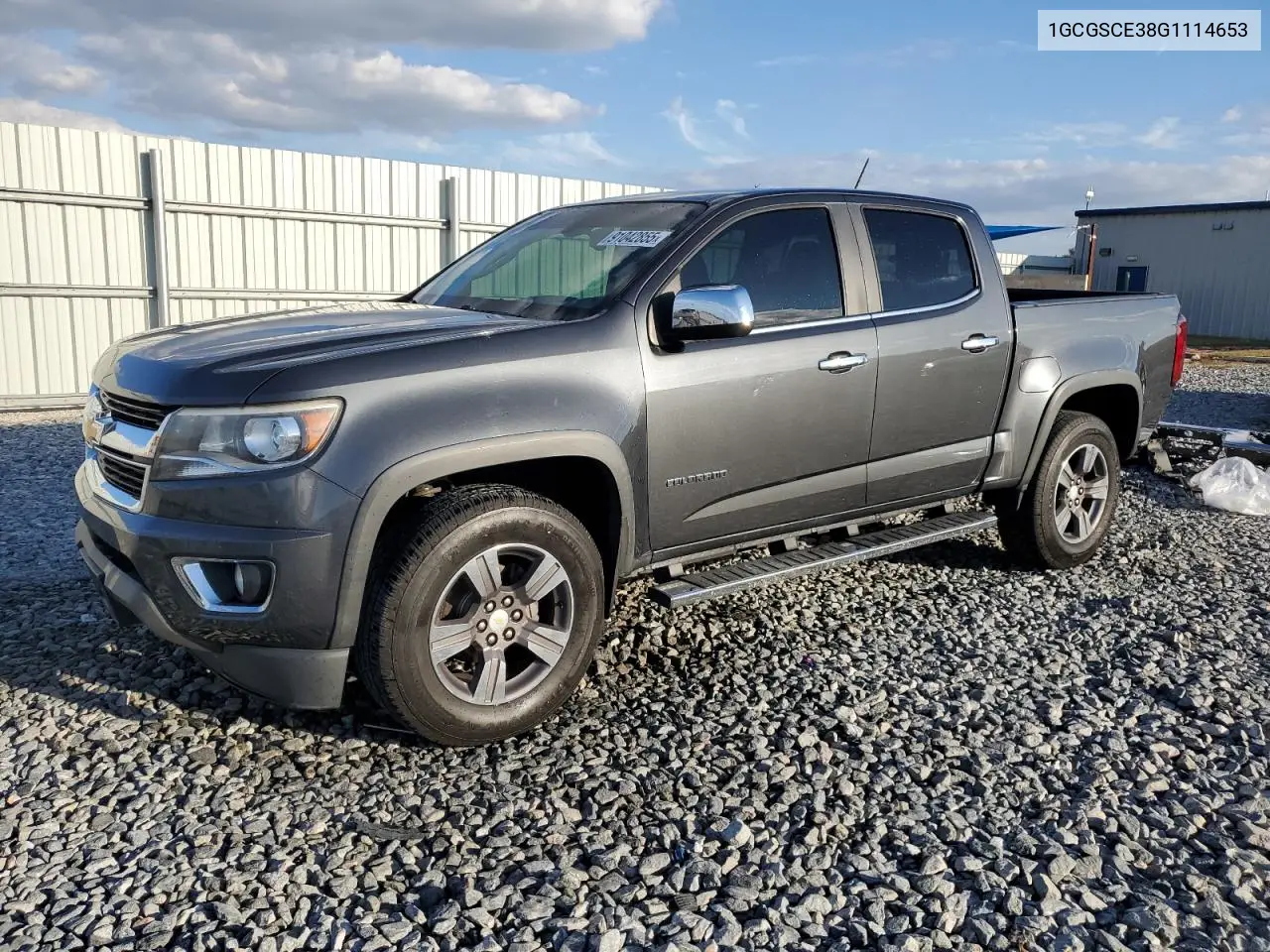 1GCGSCE38G1114653 2016 Chevrolet Colorado Lt