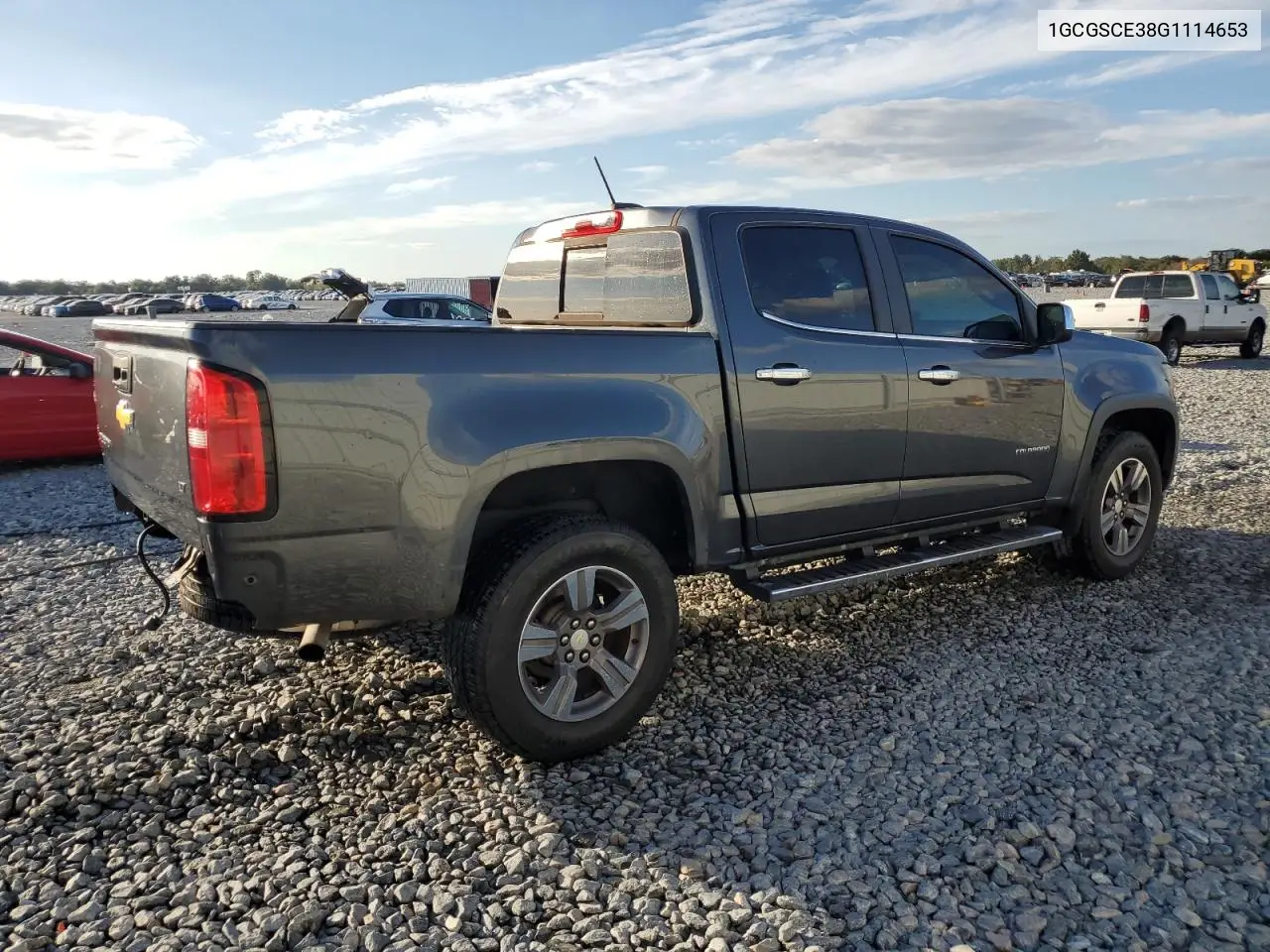 1GCGSCE38G1114653 2016 Chevrolet Colorado Lt