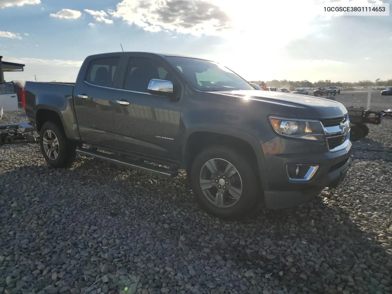 1GCGSCE38G1114653 2016 Chevrolet Colorado Lt