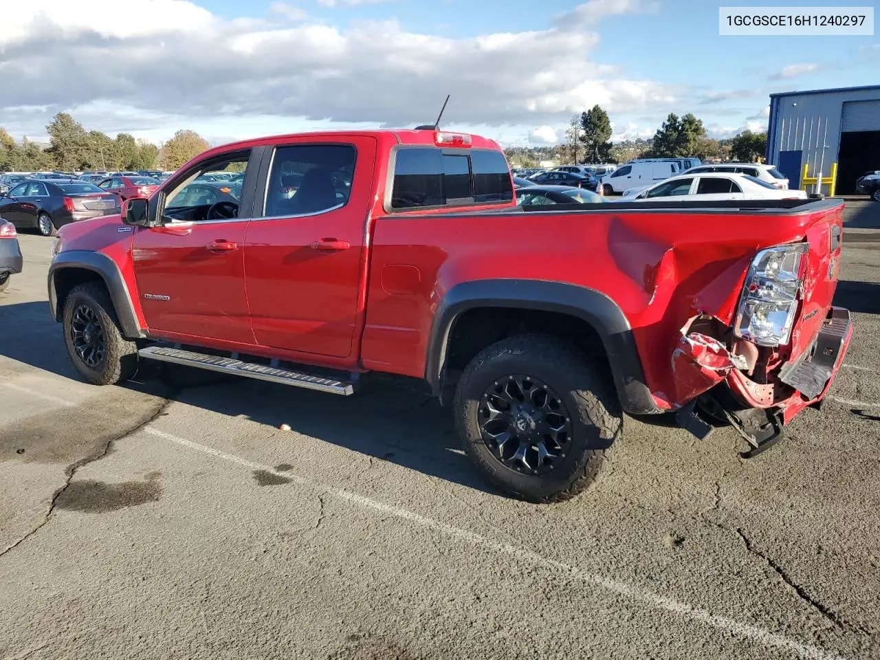 1GCGSCE16H1240297 2017 Chevrolet Colorado Lt
