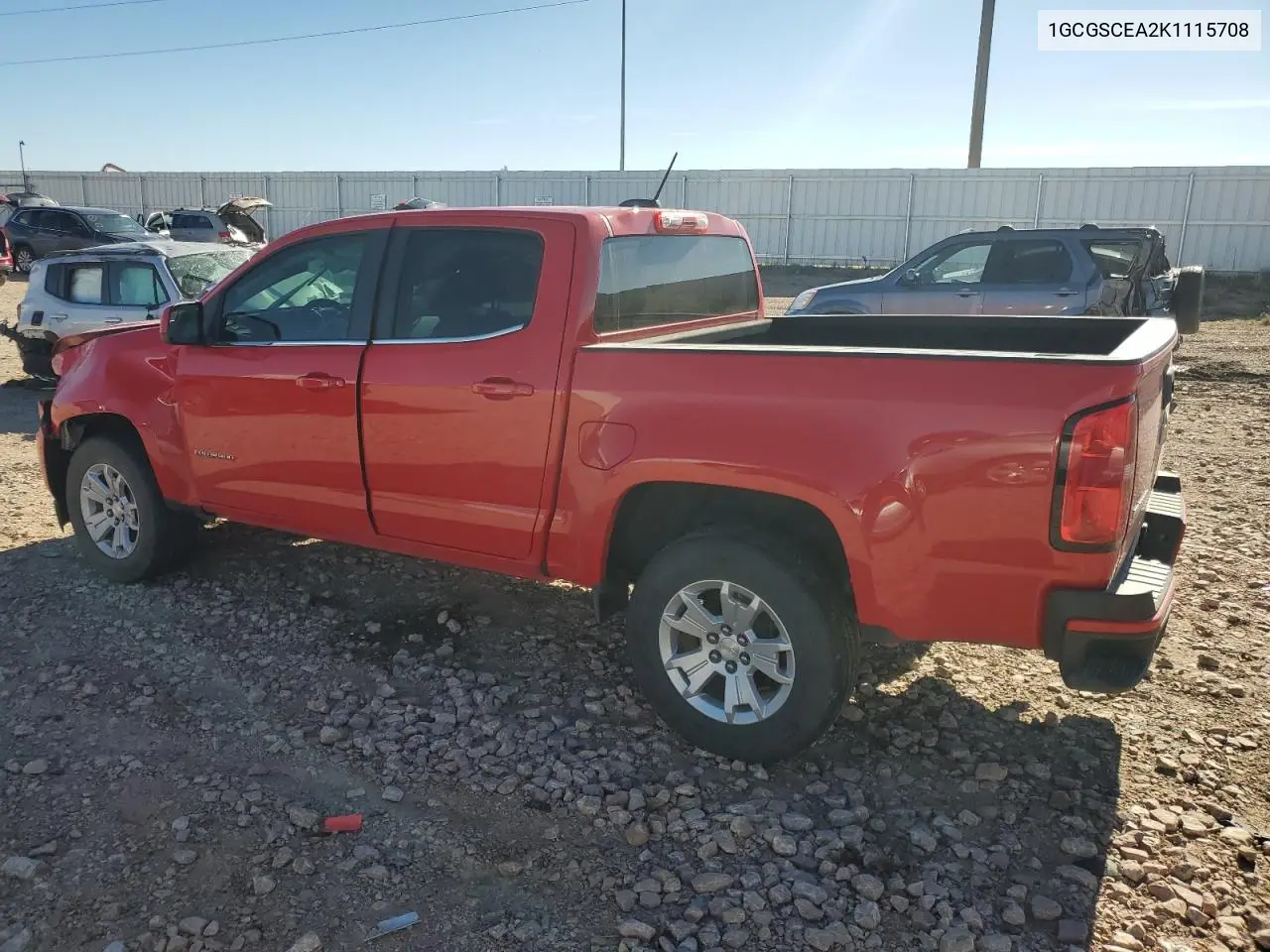 1GCGSCEA2K1115708 2019 Chevrolet Colorado Lt