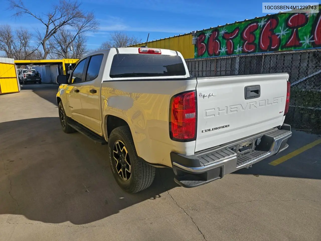 1GCGSBEN4M1229743 2021 Chevrolet Colorado