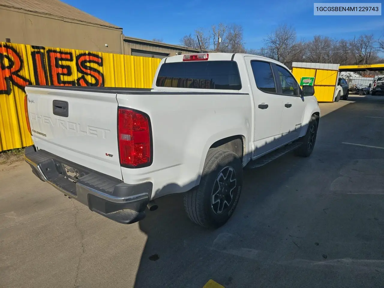 1GCGSBEN4M1229743 2021 Chevrolet Colorado