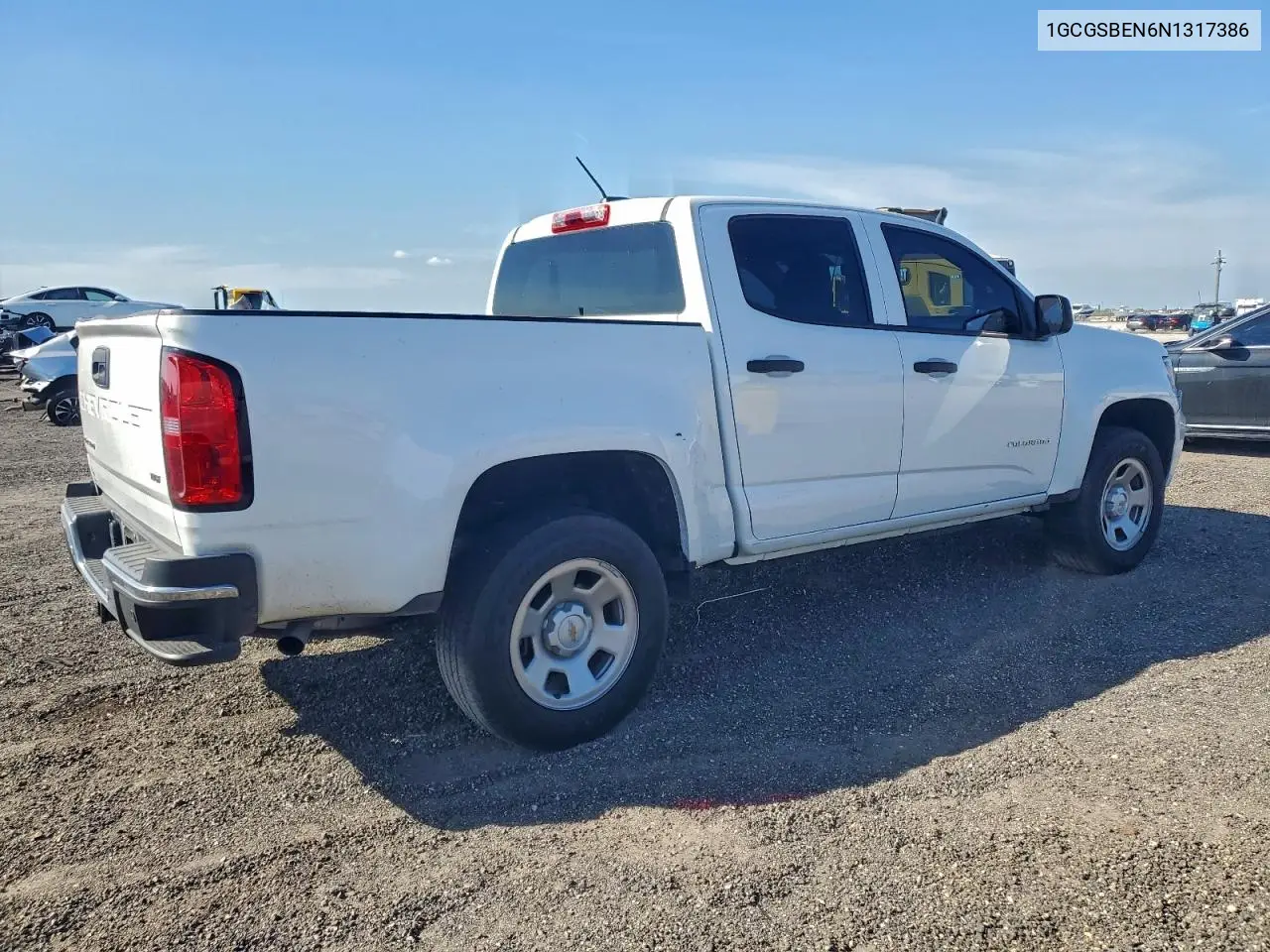 1GCGSBEN6N1317386 2022 Chevrolet Colorado