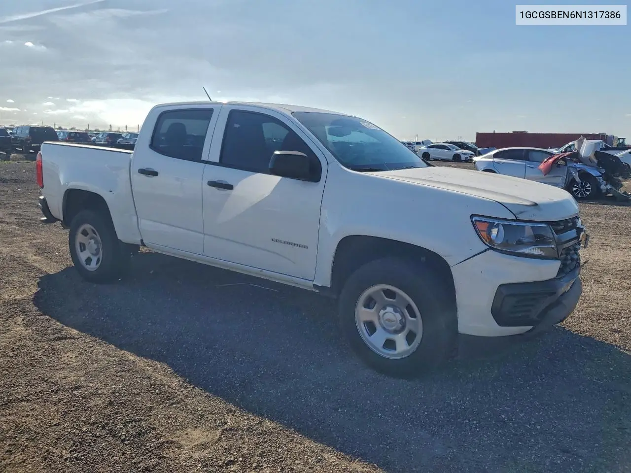 1GCGSBEN6N1317386 2022 Chevrolet Colorado