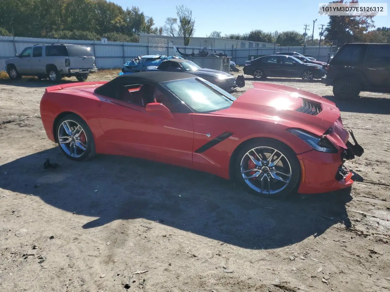 1G1YM3D77E5126312 2014 Chevrolet Corvette Stingray Z51 3Lt
