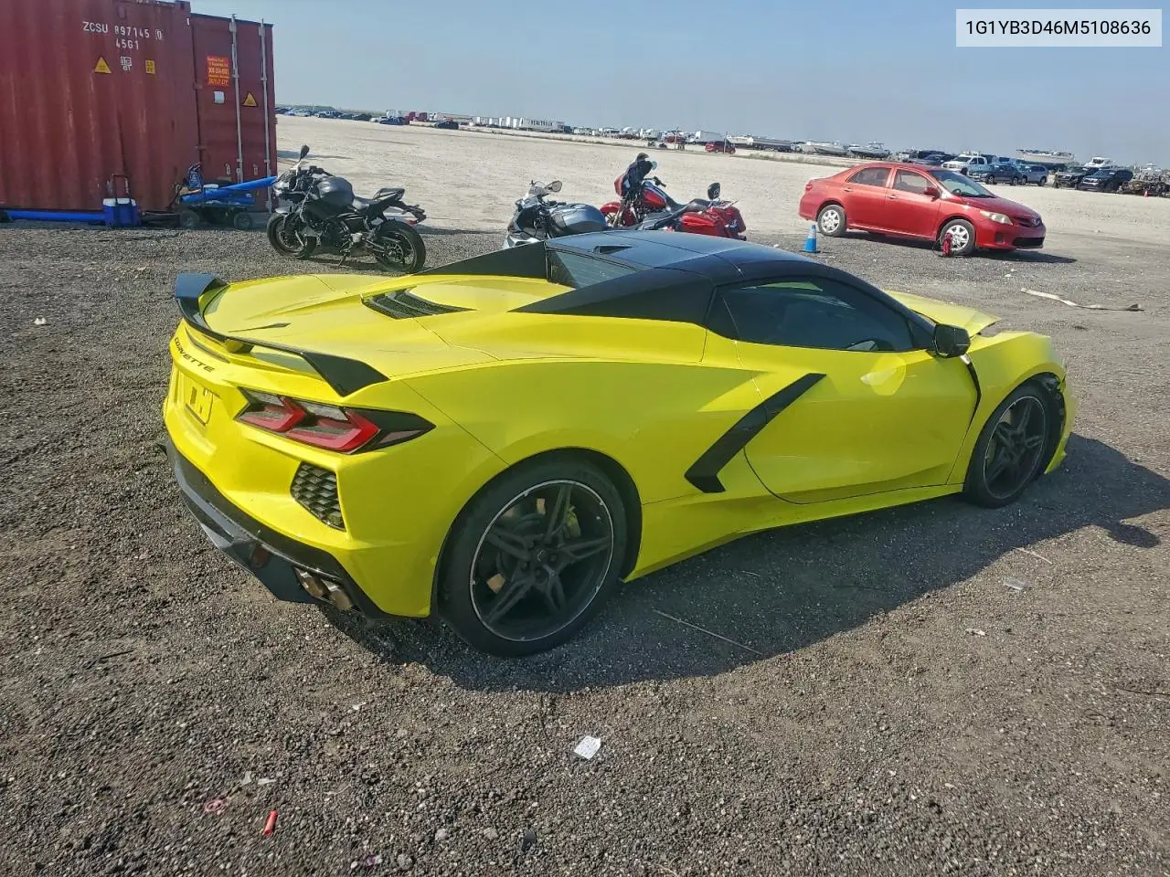 1G1YB3D46M5108636 2021 Chevrolet Corvette Stingray 2Lt