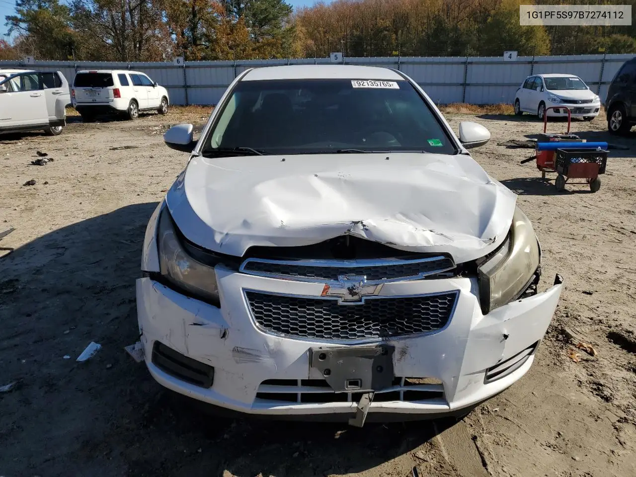 1G1PF5S97B7274112 2011 Chevrolet Cruze Lt