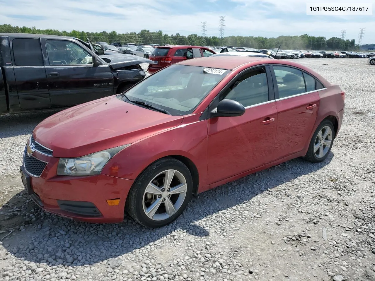 2012 Chevrolet Cruze Lt VIN: 1G1PG5SC4C7187617 Lot: 58792114