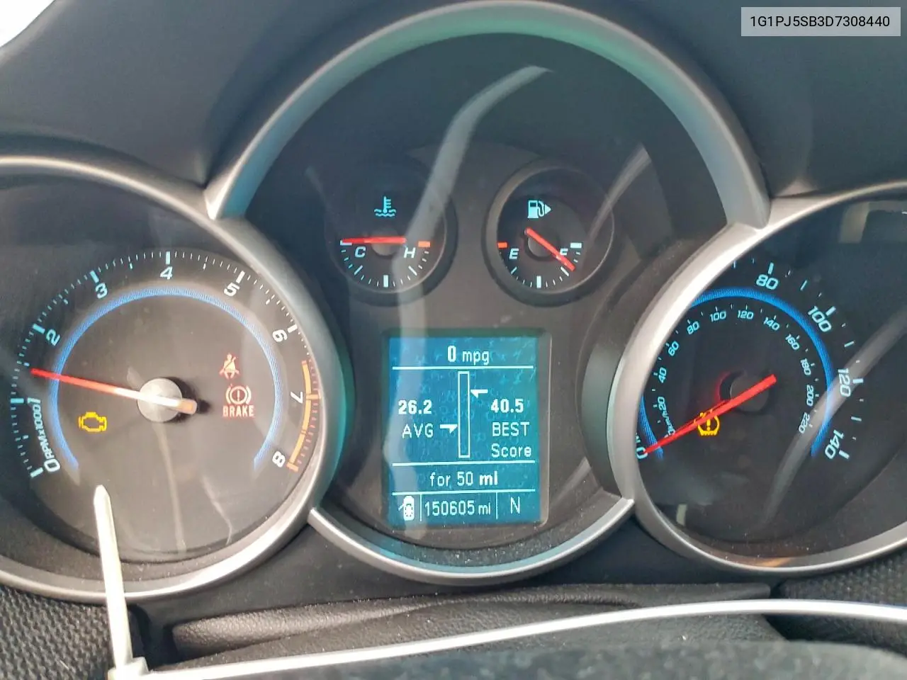 1G1PJ5SB3D7308440 2013 Chevrolet Cruze Eco
