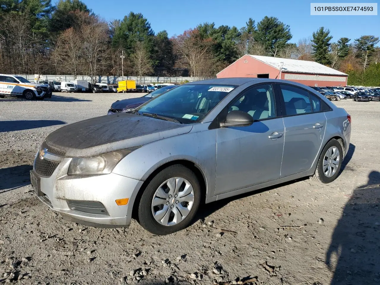 1G1PB5SGXE7474593 2014 Chevrolet Cruze Ls