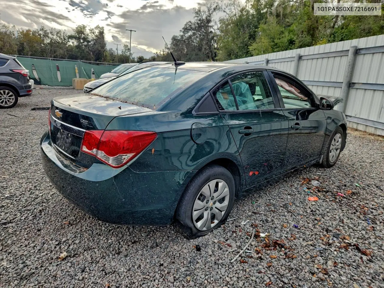 1G1PA5SGXE7216691 2014 Chevrolet Cruze Ls