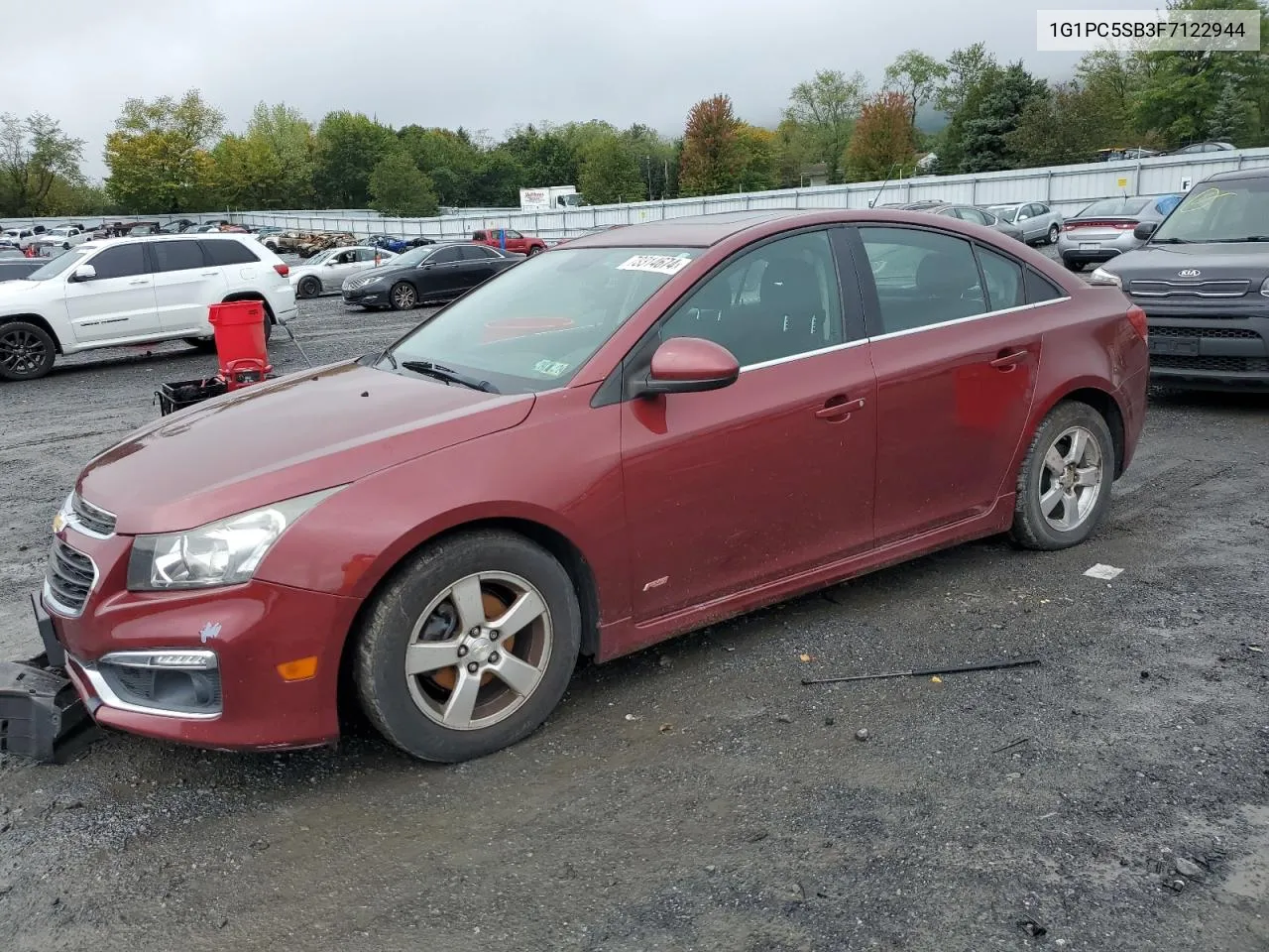 2015 Chevrolet Cruze Lt VIN: 1G1PC5SB3F7122944 Lot: 73314674