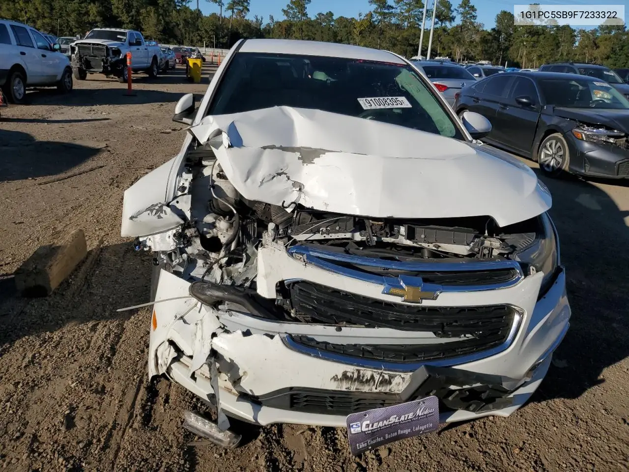 1G1PC5SB9F7233322 2015 Chevrolet Cruze Lt