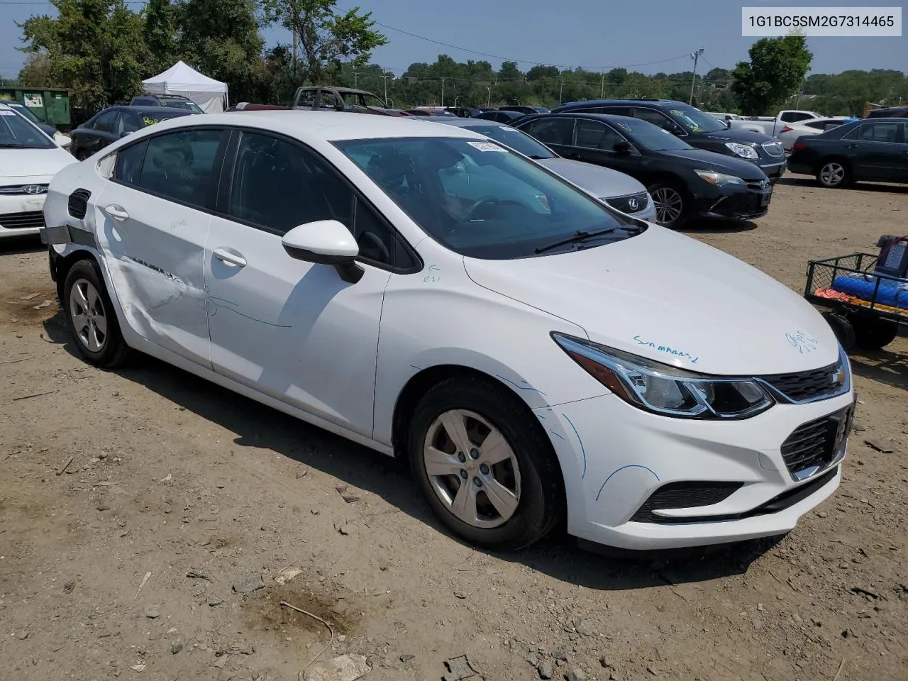 2016 Chevrolet Cruze Ls VIN: 1G1BC5SM2G7314465 Lot: 63275934