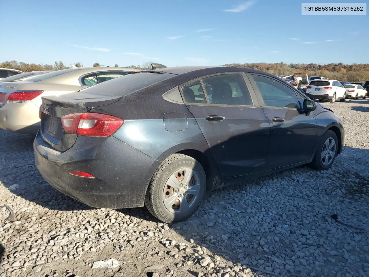 1G1BB5SM5G7316262 2016 Chevrolet Cruze Ls