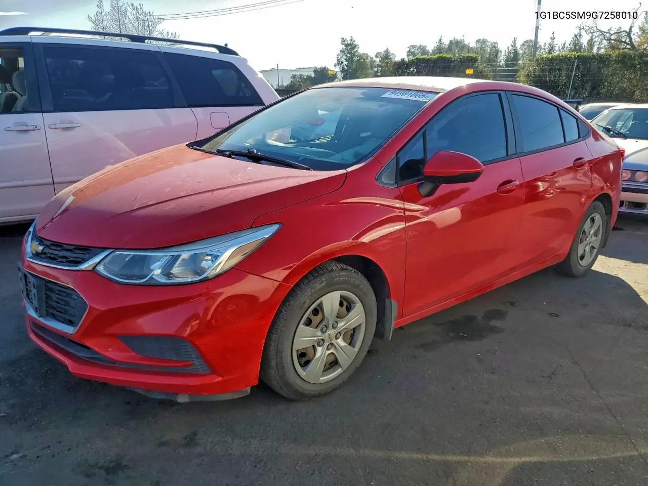 1G1BC5SM9G7258010 2016 Chevrolet Cruze Ls