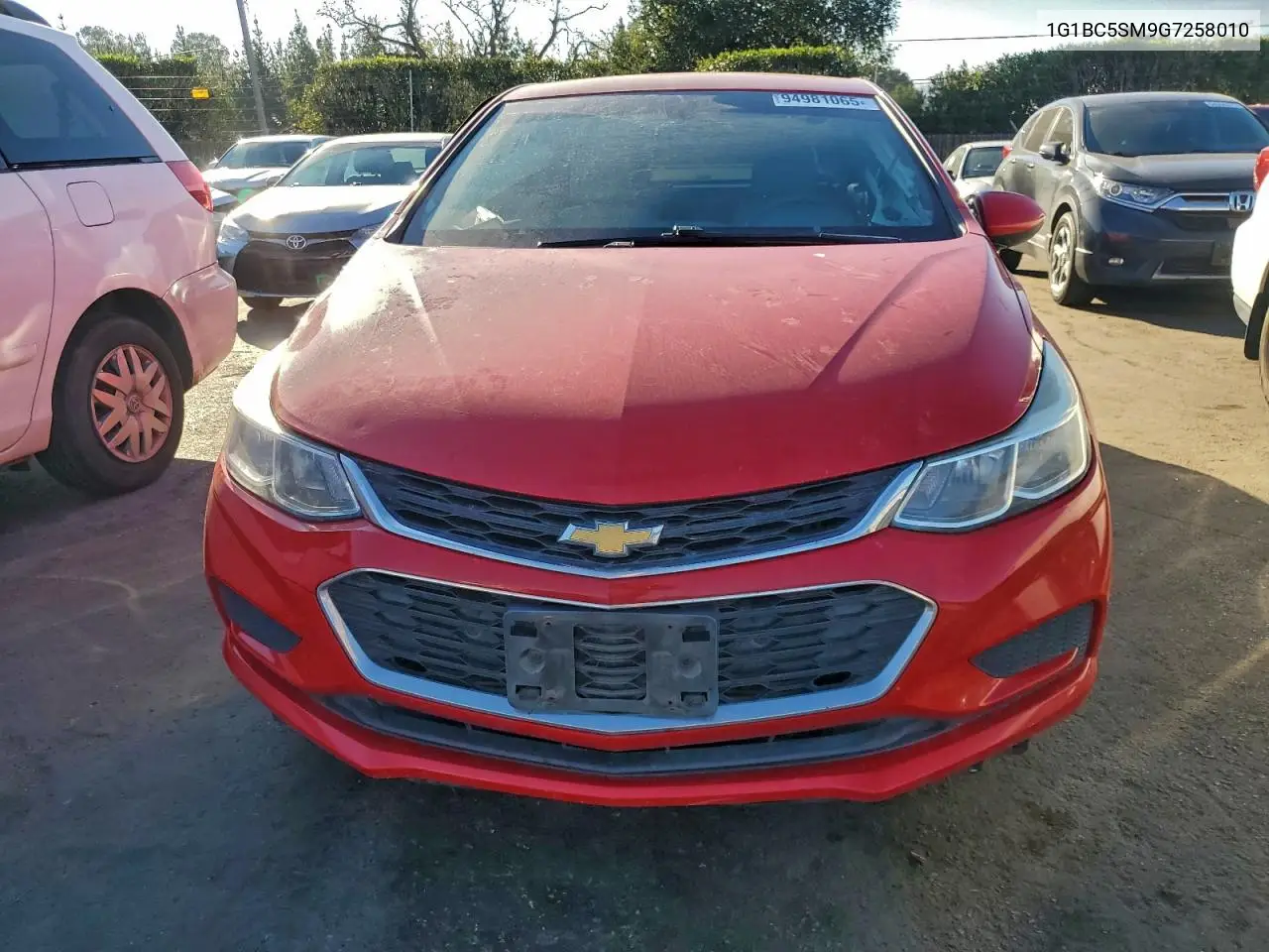 1G1BC5SM9G7258010 2016 Chevrolet Cruze Ls