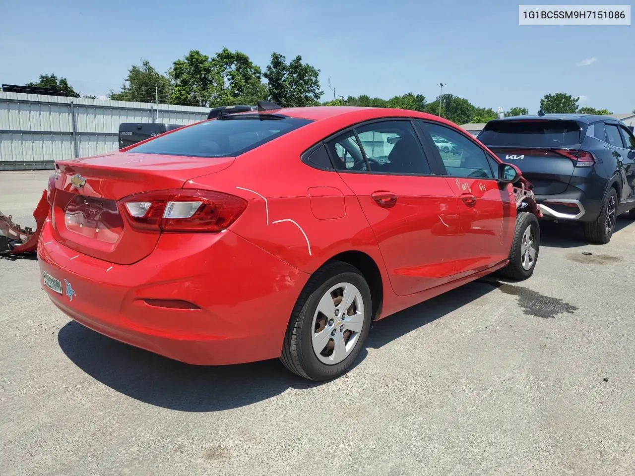 2017 Chevrolet Cruze Ls VIN: 1G1BC5SM9H7151086 Lot: 63257794