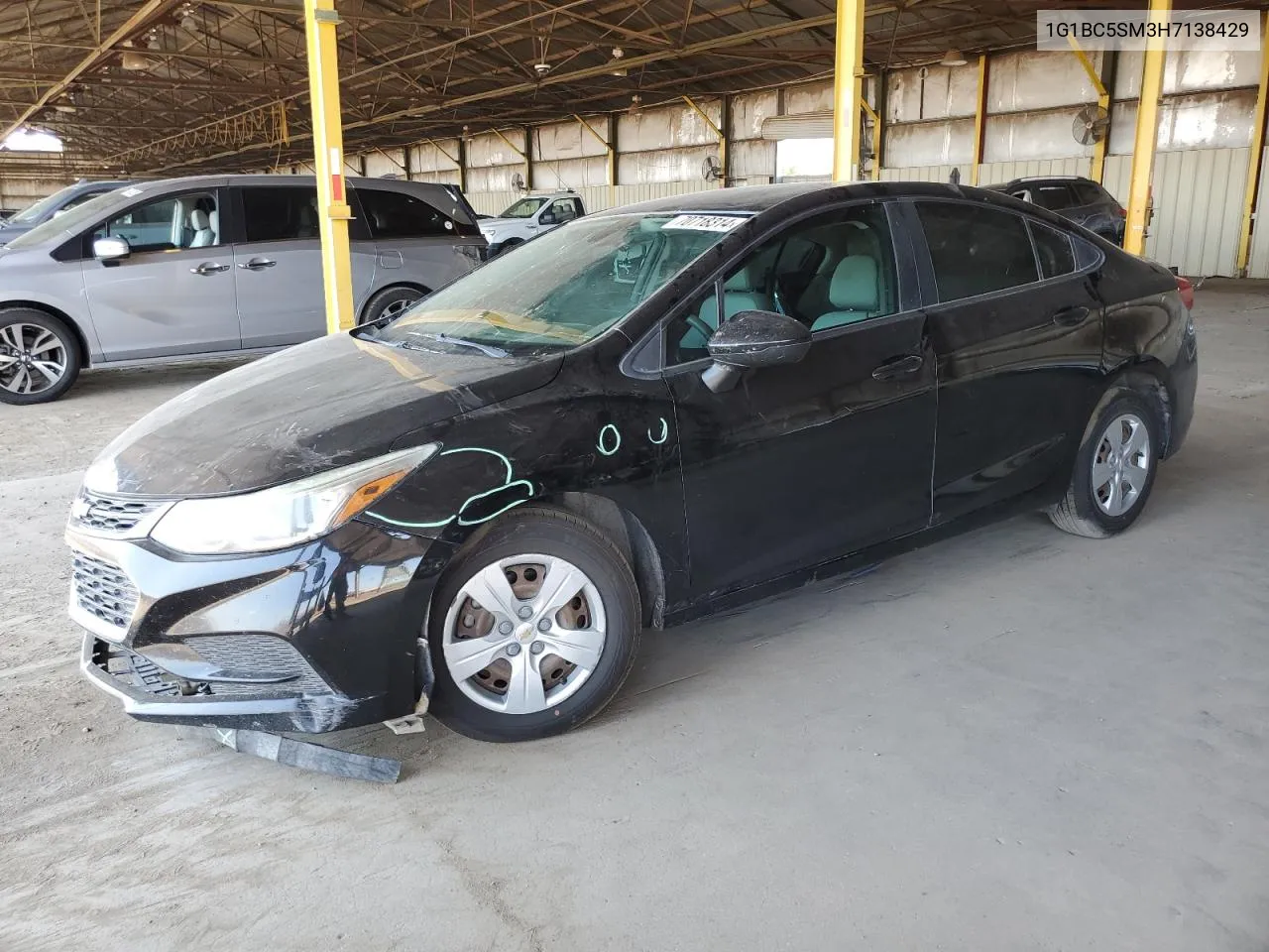 2017 Chevrolet Cruze Ls VIN: 1G1BC5SM3H7138429 Lot: 70718314