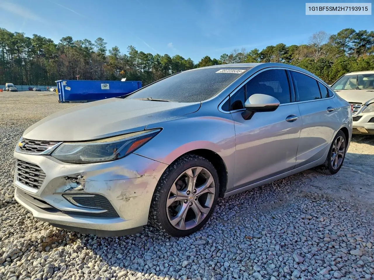 1G1BF5SM2H7193915 2017 Chevrolet Cruze Premier
