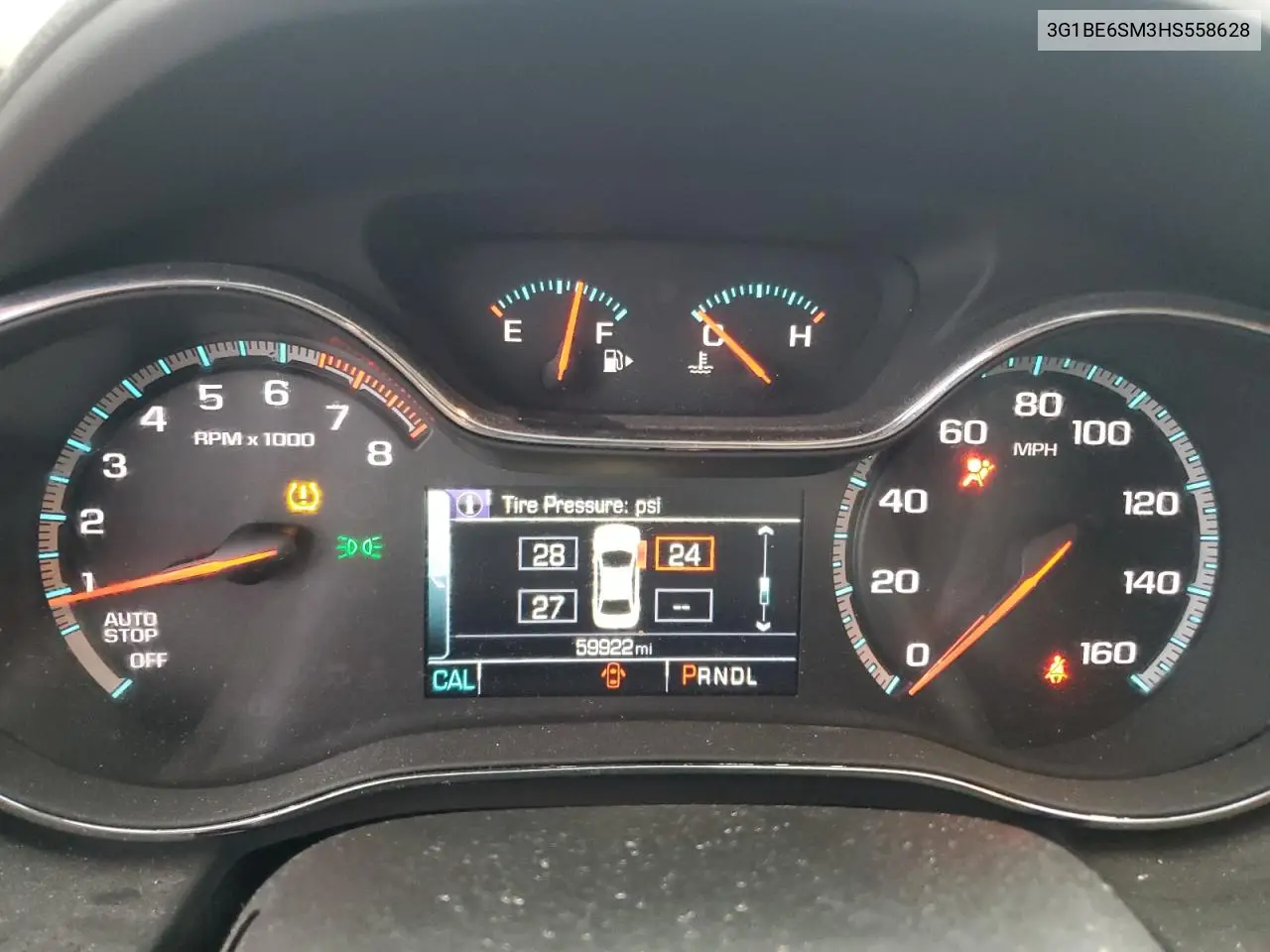 3G1BE6SM3HS558628 2017 Chevrolet Cruze Lt