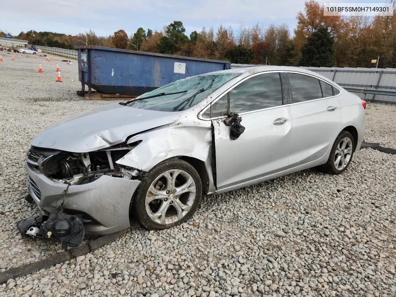 1G1BF5SM0H7149301 2017 Chevrolet Cruze Premier