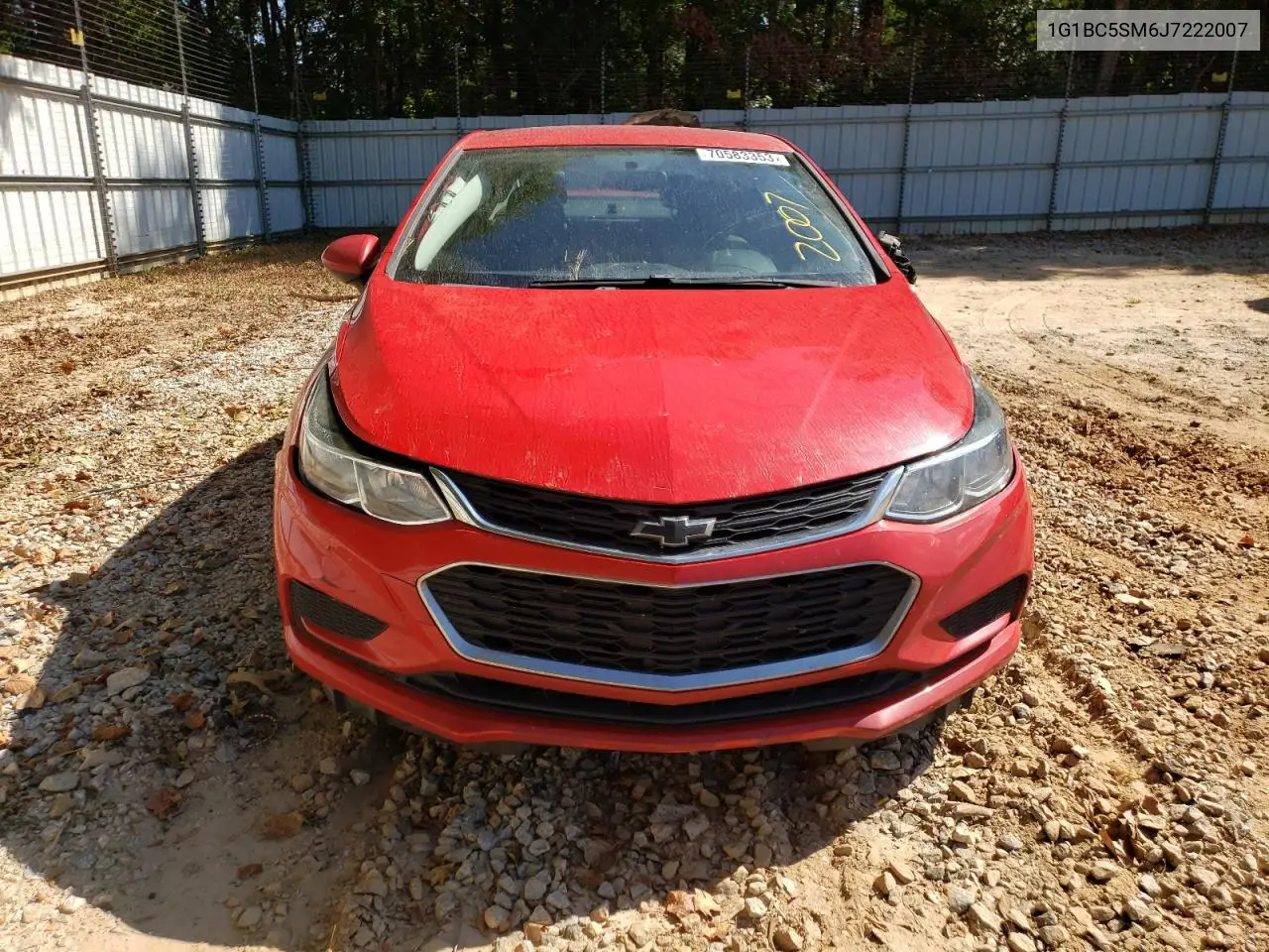 1G1BC5SM6J7222007 2018 Chevrolet Cruze Ls
