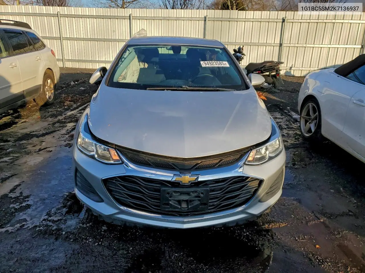 1G1BC5SM2K7136937 2019 Chevrolet Cruze Ls