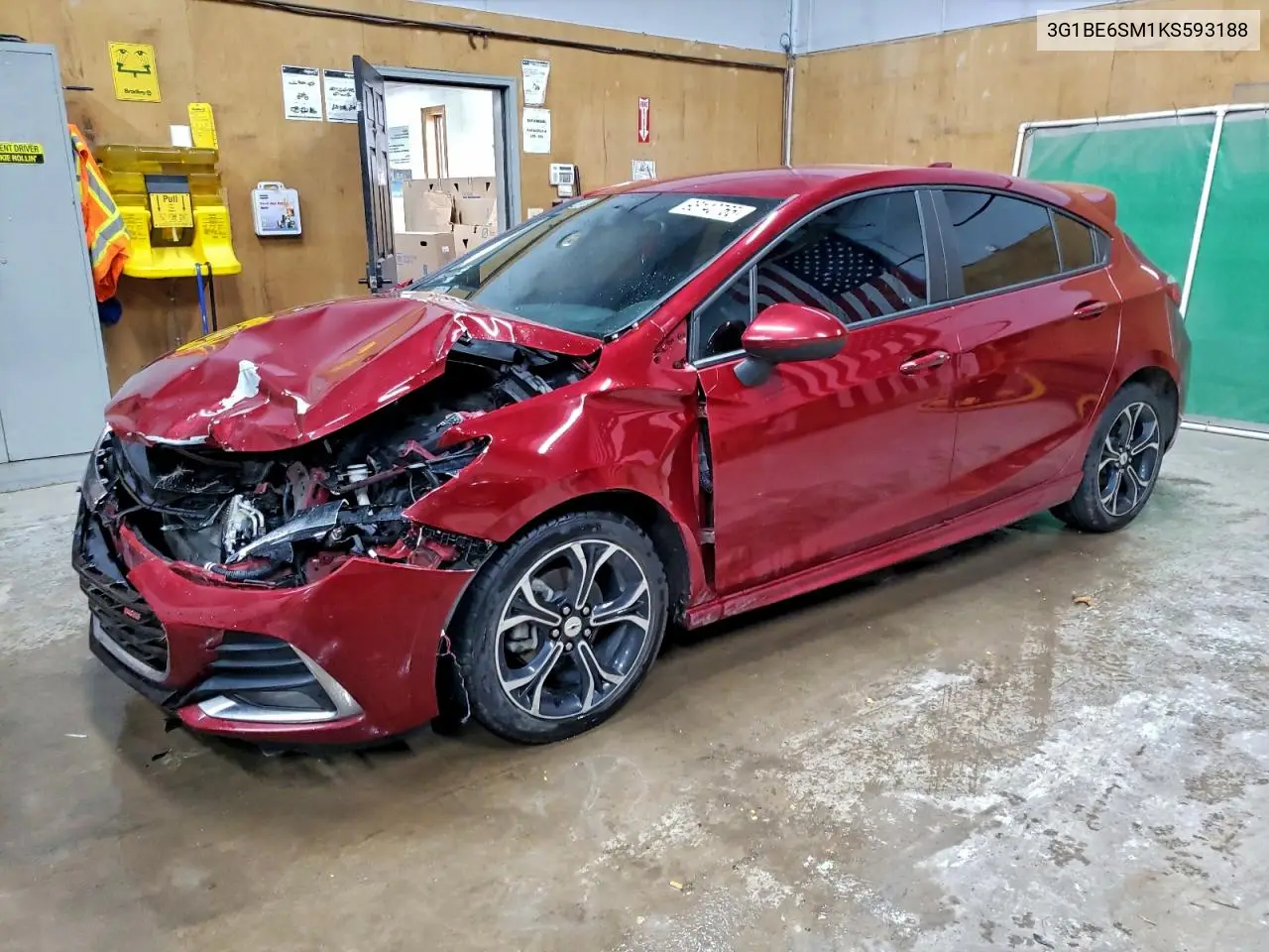 3G1BE6SM1KS593188 2019 Chevrolet Cruze Lt