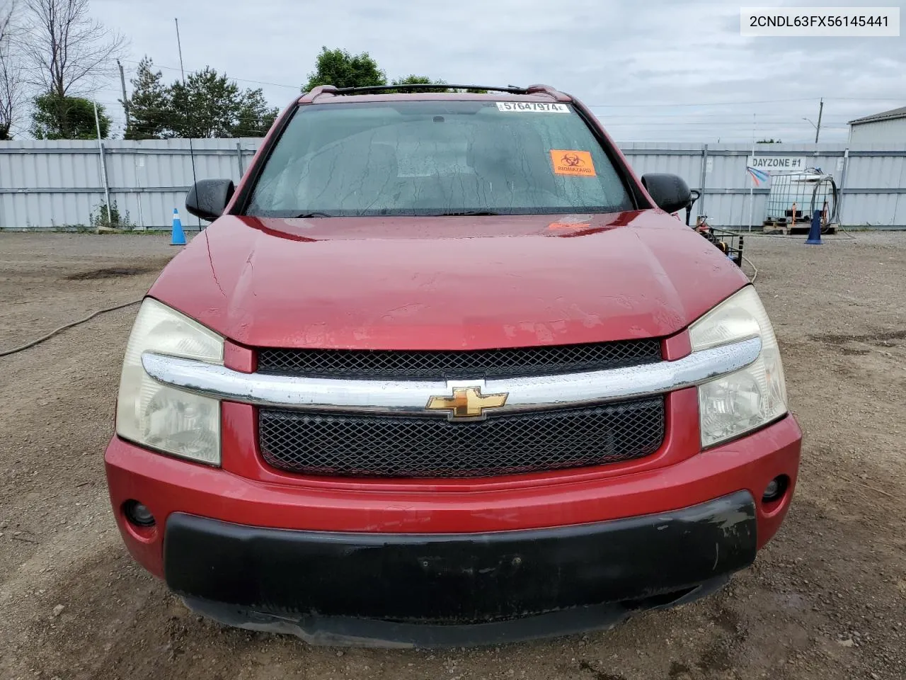 2005 Chevrolet Equinox Lt VIN: 2CNDL63FX56145441 Lot: 57647974