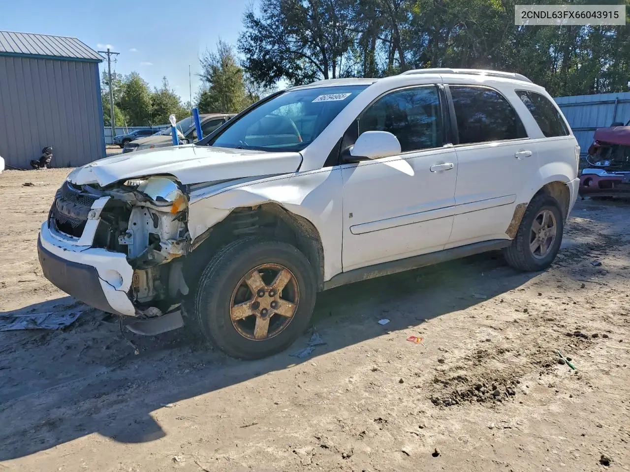 2CNDL63FX66043915 2006 Chevrolet Equinox Lt