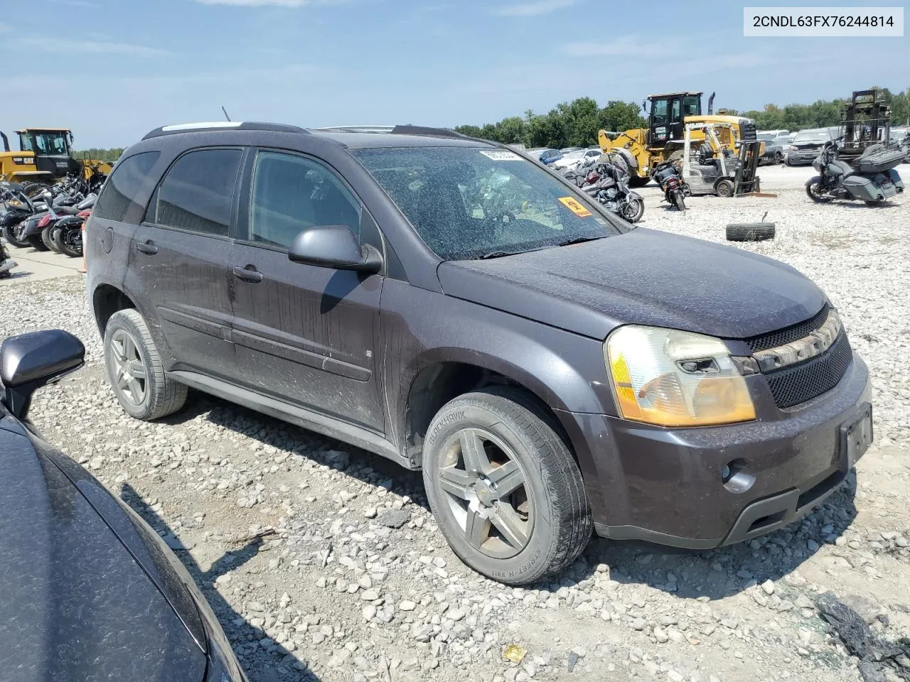 2007 Chevrolet Equinox Lt VIN: 2CNDL63FX76244814 Lot: 69070534